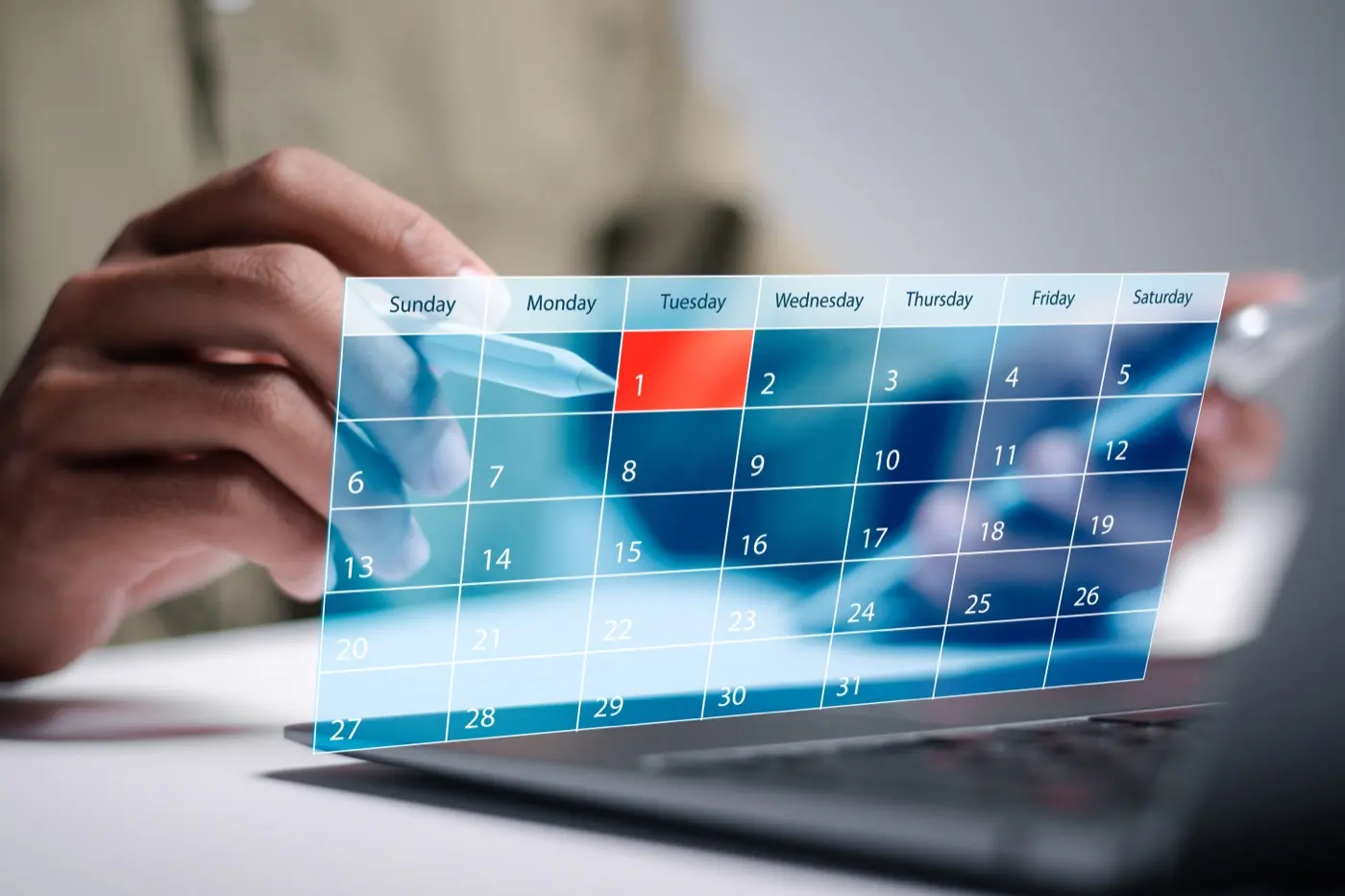 A digital calendar being marked up, the filings and renewals an ADGM entity owes each year