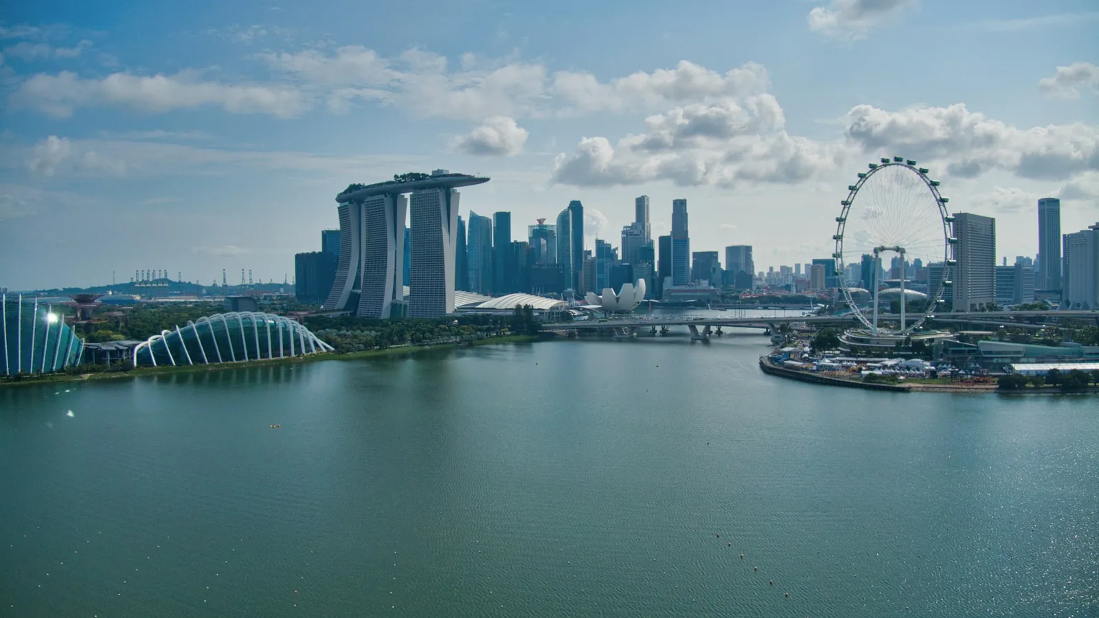 Singapore's Marina Bay skyline, the centre most often weighed against Dubai for a family office